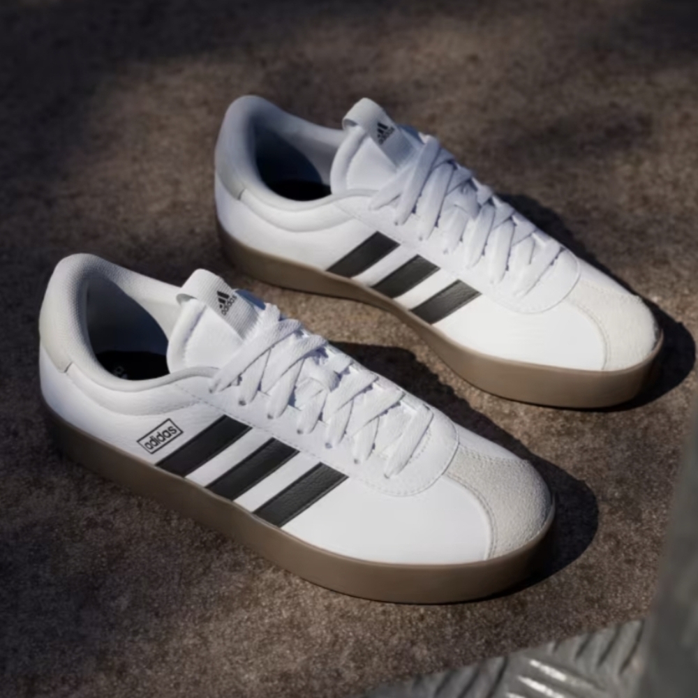 Adidas Women's size 11 VL Court  3.0 Shoes-Cloud White/Core Black/Grey One-NWT - Picture 4 of 16